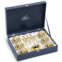 Чайный набор на 6 персон Gold Plated