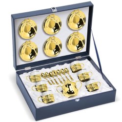Кофейный набор на 6 персон (с золочением)