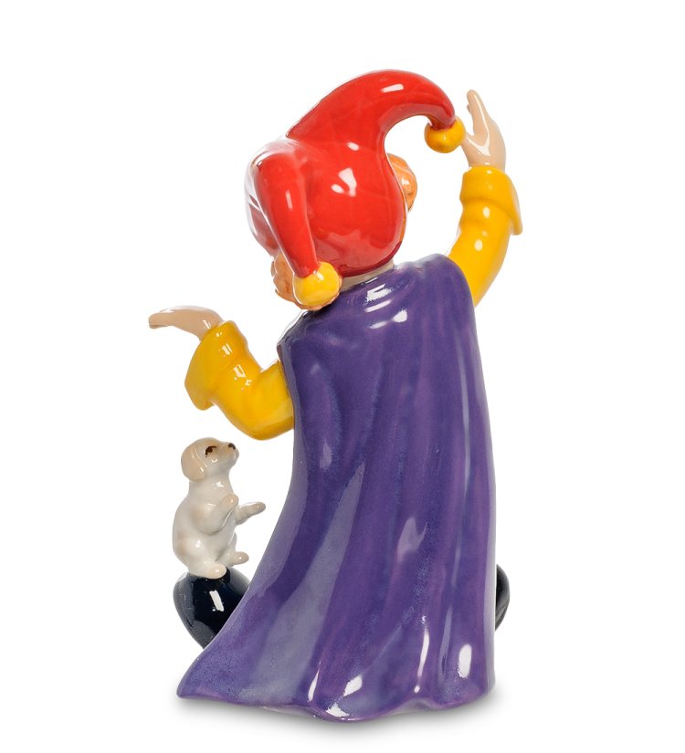 Статуэтка из фарфора Клоун дрессирует собачку Pavone CMS-23/67, фотография со спины