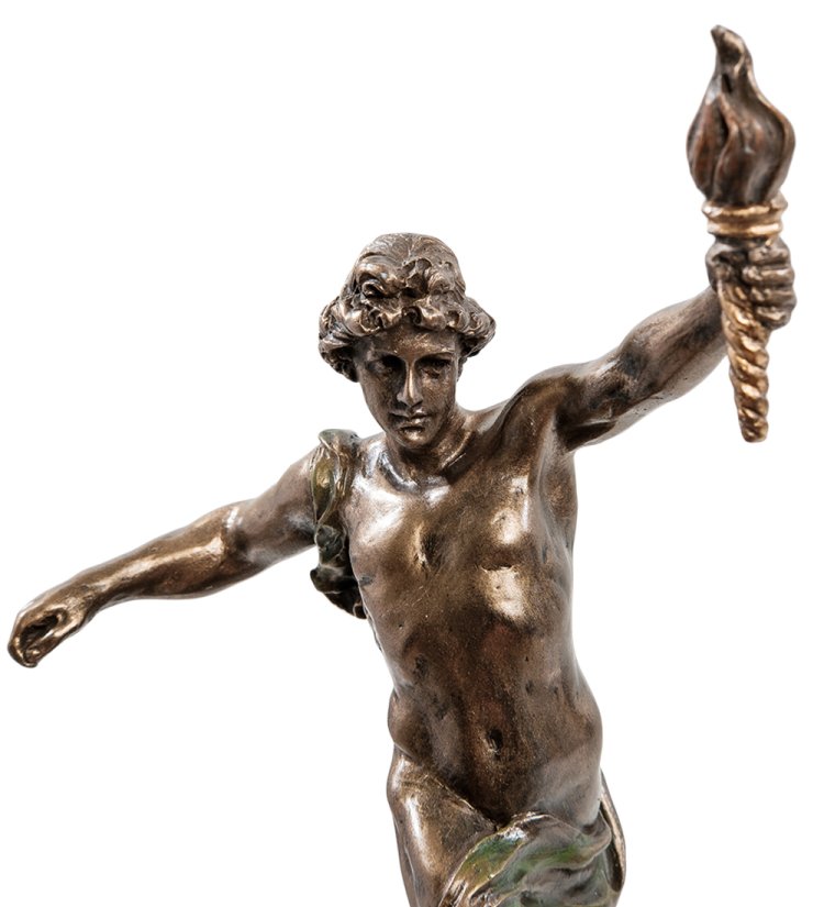 Статуэтка Аполлон на колеснице с факелом Veronese WS-927, портретный вид