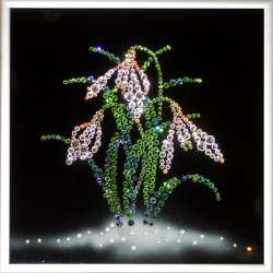 Картина Подснежники c кристаллами Swarovski