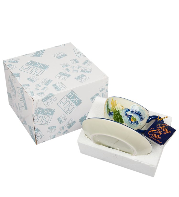 Чайная пара Голубые маки Blue Sky BS-243, фотография в упаковке