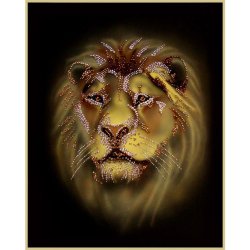 Картина Лев c кристаллами Swarovski