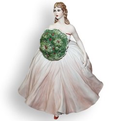 Фарфоровая статуэтка Кристина с букетом