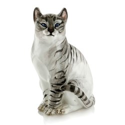 Статуэтка из керамики полосатая Кошка