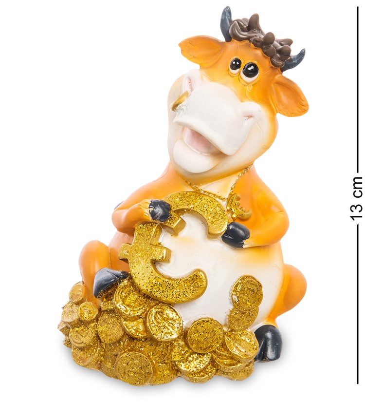 Копилка Денежный Бык на монетах с Евро символ 2021 года AF-1005/1