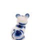 Фигурка маленькая Мышка Голубая гжель ГЛ-546, фотография со спины