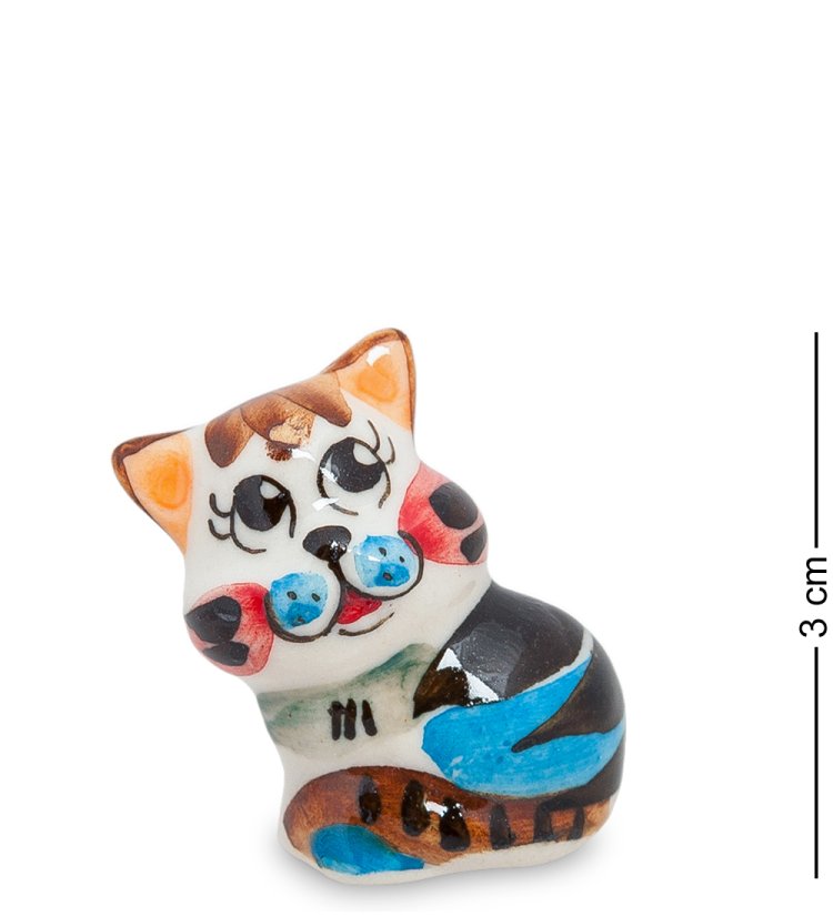 Фигурка Кот Лапик пупс Цветная гжель ГЛ-180