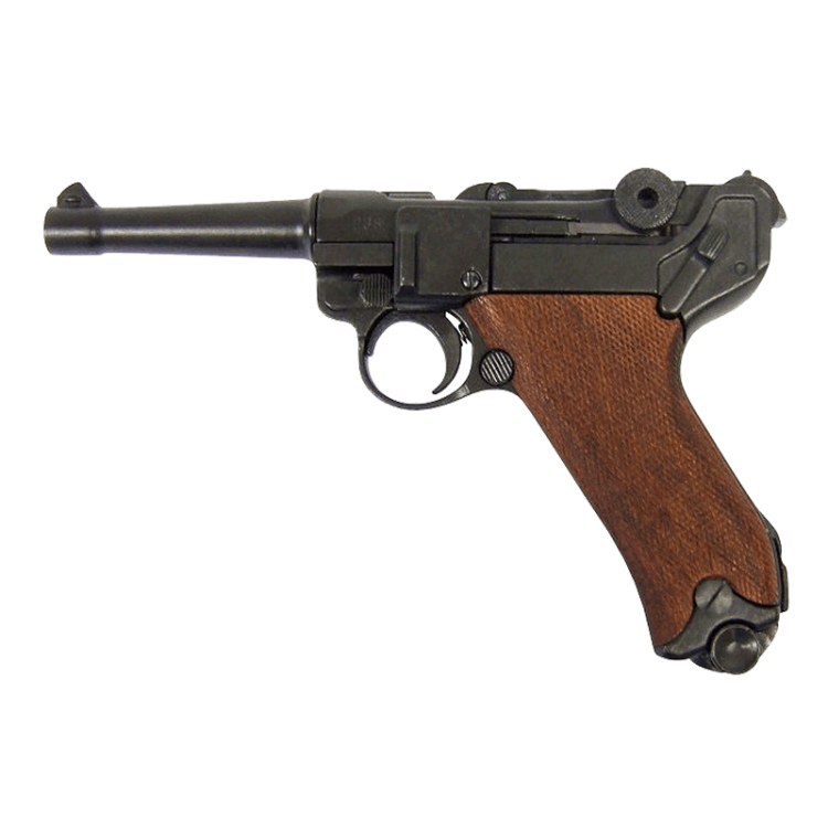 Макет Пистолета Люгер Р08 с деревянной накладкой на рукоять Denix 1143-M