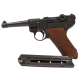 Макет Пистолета Люгер Р08 с деревянной накладкой на рукоять Denix 1143-M, комплексный вид