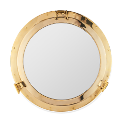 Зеркало Иллюминатор золотое, диаметр 60 см