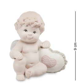Статуэтка из бисквитного фарфора Ангелочек с сердцем