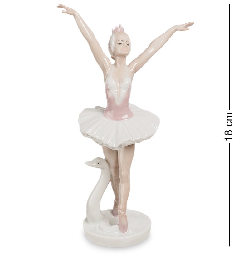 Статуэтка из фарфора Балерина Белый лебедь Pavone JP-27/ 3