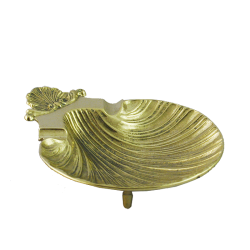 Пепельница в виде ракушки, золотая