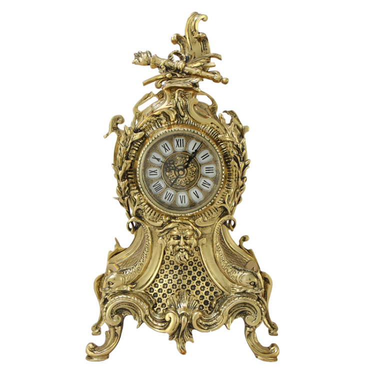 Часы каминные из бронзы с канделябрами Карранка Bello De Bronze BP-2706428-D, фотография часов