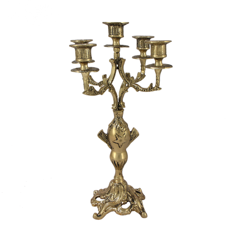 Часы каминные из бронзы с канделябрами Карранка Bello De Bronze BP-2706428-D, фотография канделябра