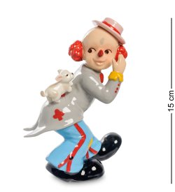 Статуэтка из фарфора Клоун с кроликом на спине