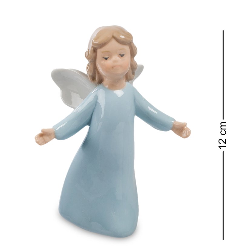 Статуэтка из фарфора Ангелочек в голубом руки в стороны Pavone CMS-11/ 3