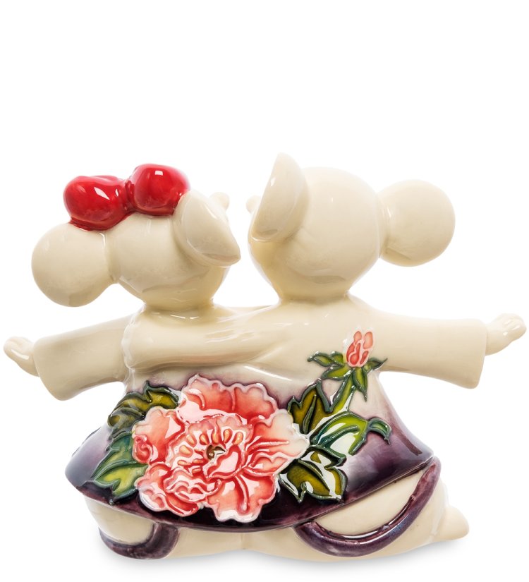 Статуэтка из фарфора Пара мышей навсегда вместе Pavone JP-121/ 3, фотография со спины