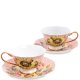 Чайный набор из фарфора на 2 персоны Дольче Вита, розовый Pavone AS-80