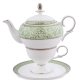 Чайная пара с чайником из фарфора Соло Аделины Pavone JK- 64