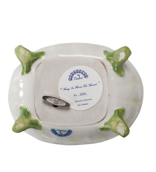 Музыкальная статуэтка из керамики Фея в цветах Pavone CMS-15/24, вид снизу