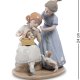Статуэтка из керамики Две Девочки с щенками Pavone CMS-20/15