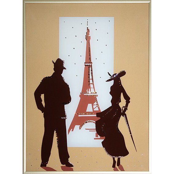 Картина Романтика любви c кристаллами Swarovski