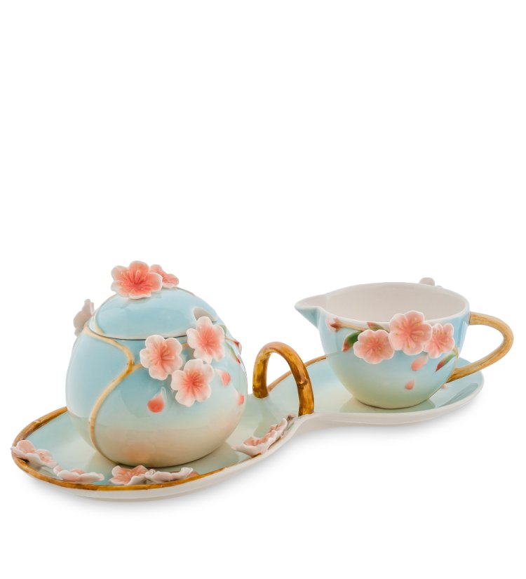 Набор сахарница и молочник из фарфора Сакура Pavone FM-39/ 2