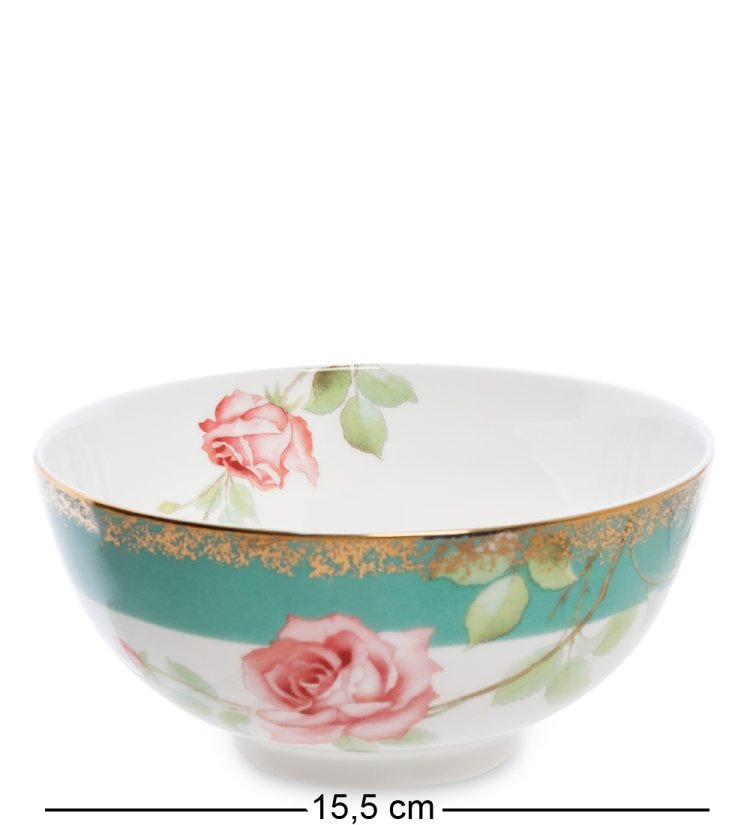 Набор из 6 салатников из фарфора Миланская Роза Pavone JK-235, фотография одного салатника