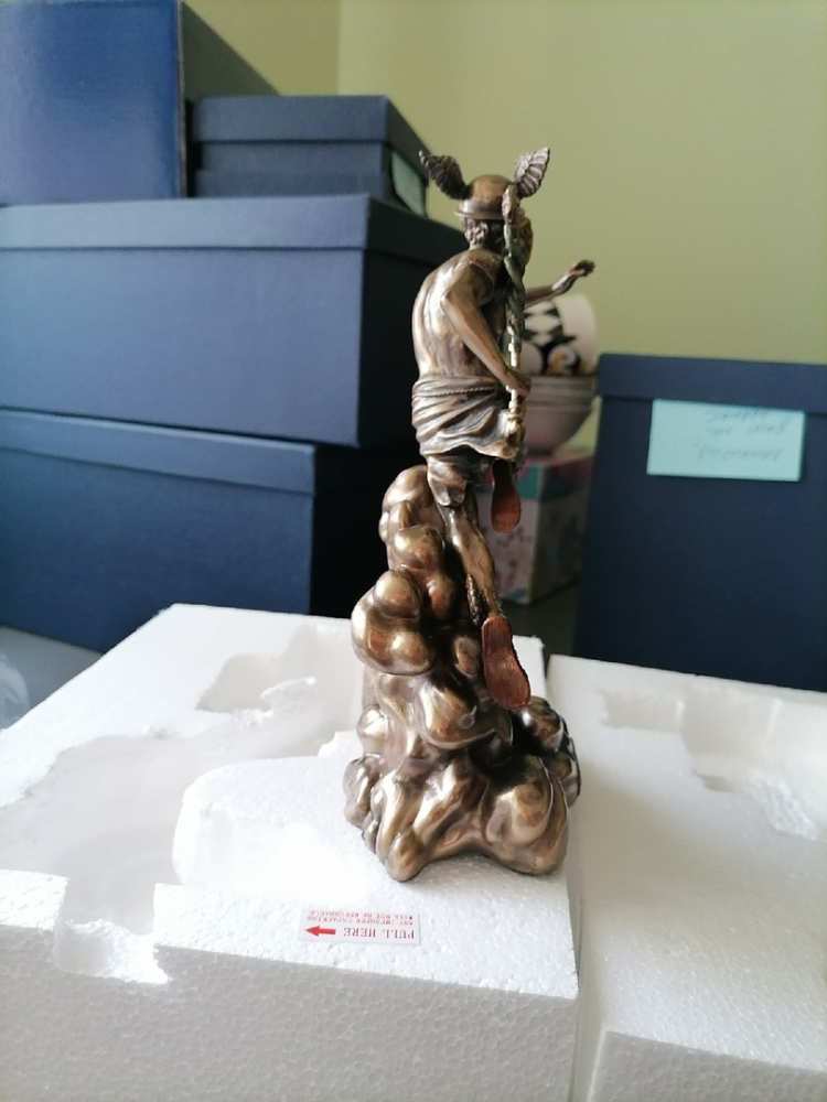 Статуэтка Гермес - Бог торговли Veronese WS-932, фото со склада вид со стороны