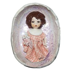 Маленький барельеф из фарфора Весна