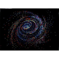 Картина Галактика Большая c кристаллами Swarovski