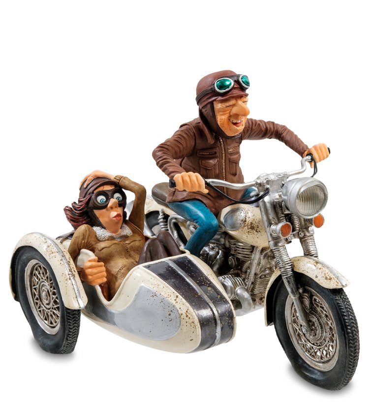Статуэтка Скоростной Мотоцикл с коляской - The Sidecar Tour Forchino FO-85087
