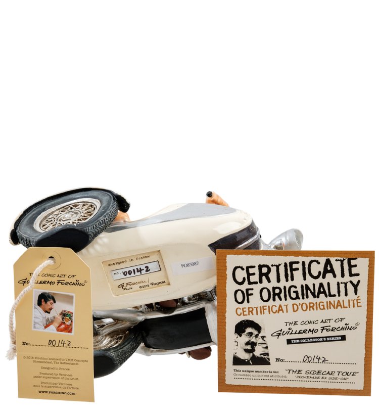 Статуэтка Скоростной Мотоцикл с коляской - The Sidecar Tour Forchino FO-85087, сертификаты