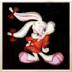 Картина Зая c кристаллами Swarovski