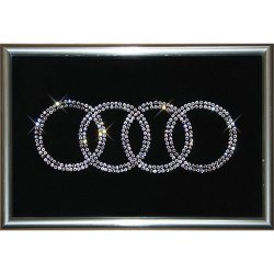 Картина Логотип Ауди c кристаллами Swarovski