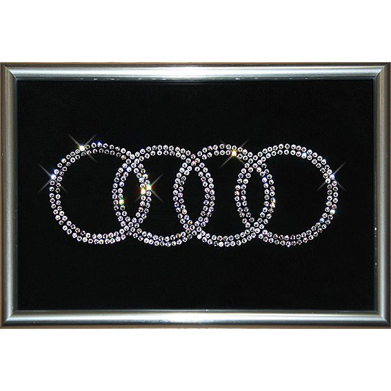 Картина Логотип Ауди c кристаллами Swarovski
