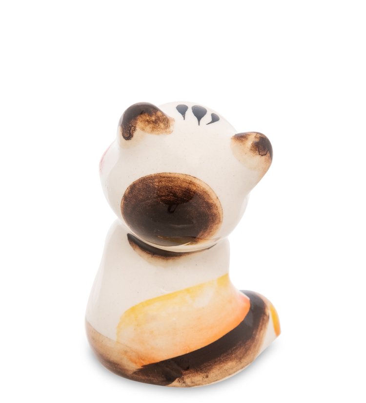 Фигурка Сиамский Котик Цветная гжель ГЛ-194, фотография со спины