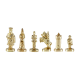 Шахматы Византийская Империя, Коричневая доска, бронзовые фигуры Manopoulos MP-S-1-C-20-BRO, фотография золотых фигур