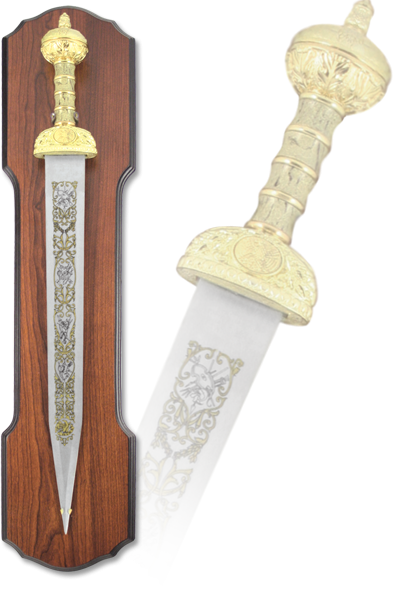 Меч Римский на деревянном панно CT-CSW-1023