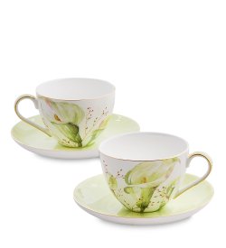 Чайный набор на 2 персоны из фарфора Калла