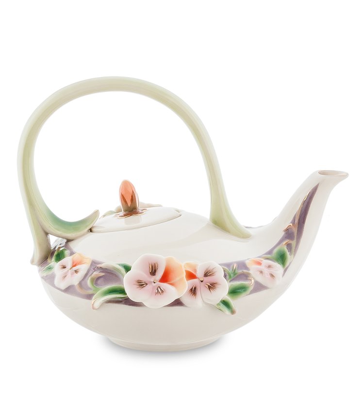 Заварочный чайник из фарфора Виола Pavone FM-59/ 1, фотография сбоку