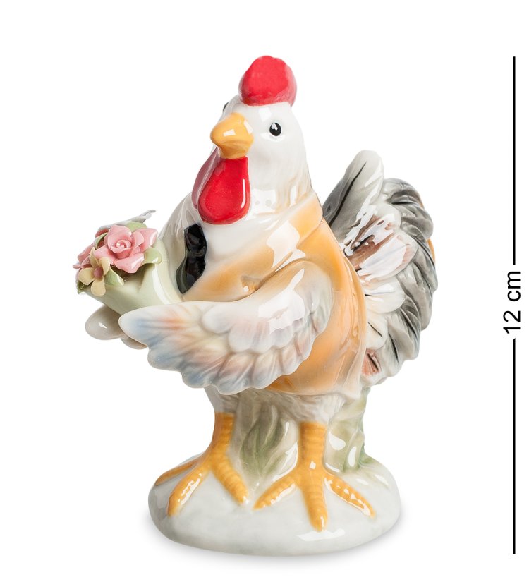Статуэтка из керамики Петух с букетом Pavone CMS-59/ 1