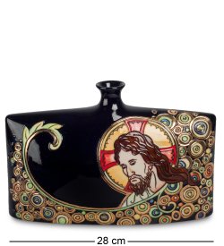 Широкая ваза из фарфора с узким горлом Иисус Христос