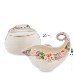 Набор сахарница и молочник из фарфора Виола