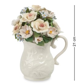 Статуэтка из керамики Кувшин с цветами