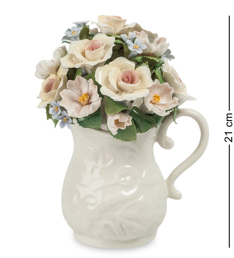 Статуэтка из керамики Кувшин с цветами Pavone CMS-33/56