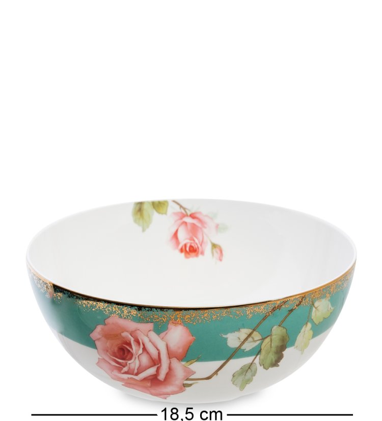 Набор из 2 салатников из фарфора Миланская Роза Роза Pavone JK-236, фотография маленького салатника