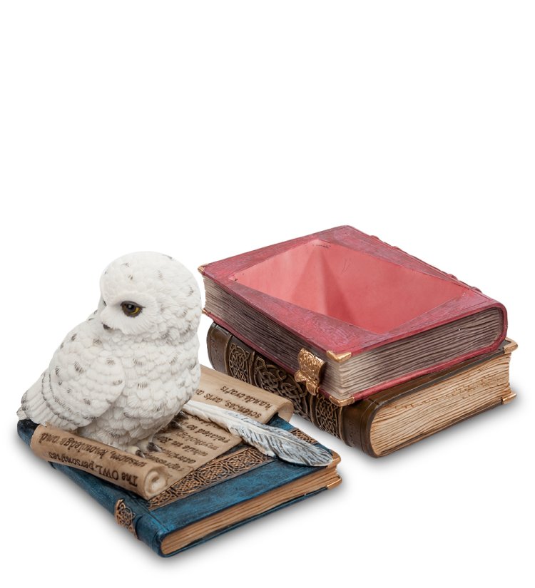Шкатулка Белоснежная Сова на книгах Veronese WS-720, разборный вид